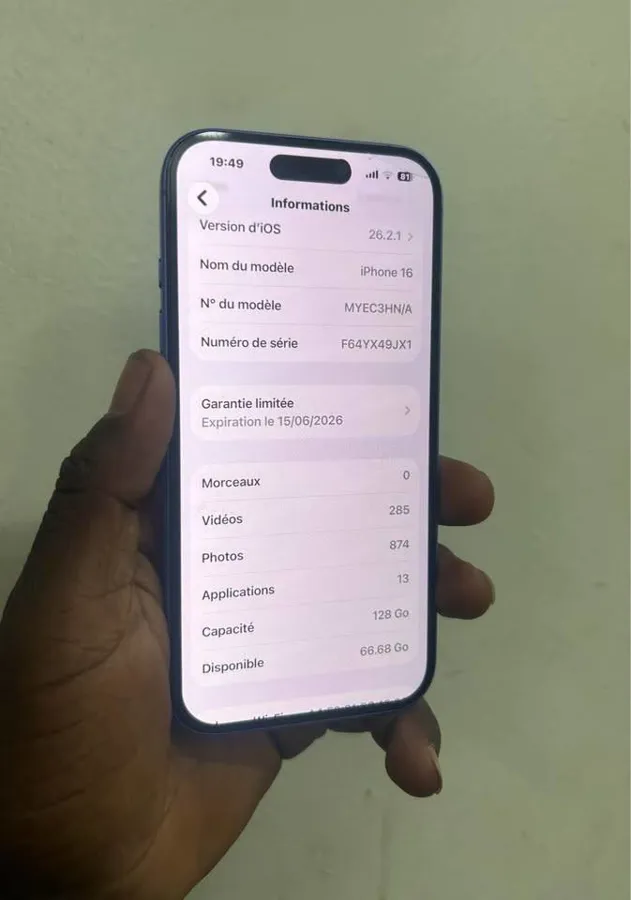 iPhone 16 simple 128Gb arrivage (image 2)